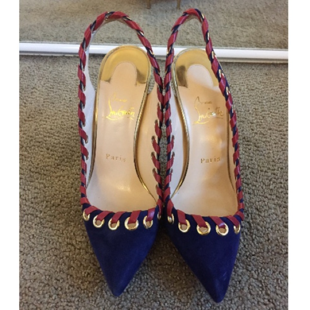 Christian Louboutin Ostri Sling pumps